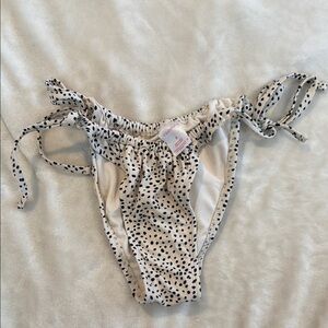 Xhilaration Black and White Polka Dot Bikini Bottom | Medium